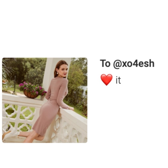 Ribbed Dusty Pink Dress Drawstring Detail - Picture 9 of 11